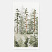 Watercolor Groene Bos Servet (Voorkant)