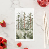 Watercolor Groene Bos Servet (Insitu)