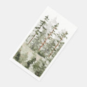 Watercolor Groene Bos Servet (Hoek)