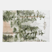 Watercolor Groene Bos Theedoek (Horizontaal)