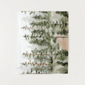 Watercolor Groene Bos Wandkleed (Voorkant)