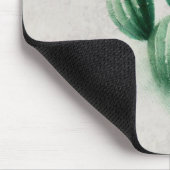 Watercolor Groene Cactus Zuidwest Muismat (Hoek)
