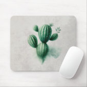 Watercolor Groene Cactus Zuidwest Muismat (Met muis)