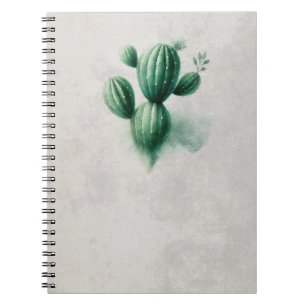 Watercolor groene cactus zuidwesten notitieboek