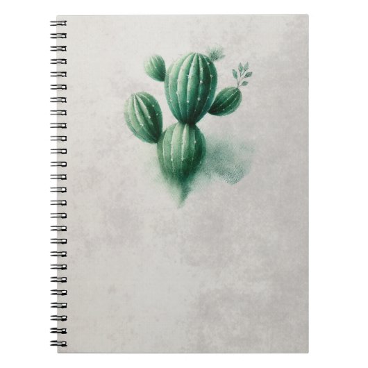 Watercolor groene cactus Zuidwesten Notitieboek (Voorkant)