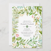 Watercolor Groene Couples Baby Shower Kaart (Voorkant)