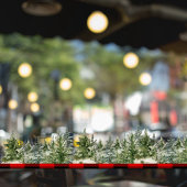 Watercolor groene dennenboom  & rood buffelkarotje raamsticker