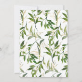 Watercolor Groene Drive By Bruids- of Babyshower Kaart (Achterkant)