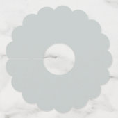 Watercolor groene en roze eucalyptusbladeren wijnglaslabel (Achterkant)