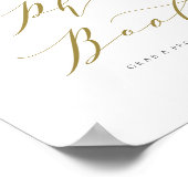 Watercolor Groene en Witte Bloemen Fotohokje Poster (Hoek)