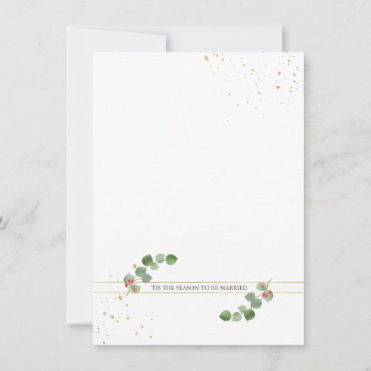 Watercolor Groene Kerst Oefendiner Kaart (Achterkant)