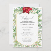 Watercolor Groene Kerst Oefendiner Kaart (Voorkant)