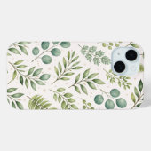Watercolor Groene Patroon | Botanische Bladeren Case-Mate iPhone Case (Achterkant (horizontaal))