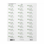 Watercolor Groene Retouradres Etiket (Full Sheet)