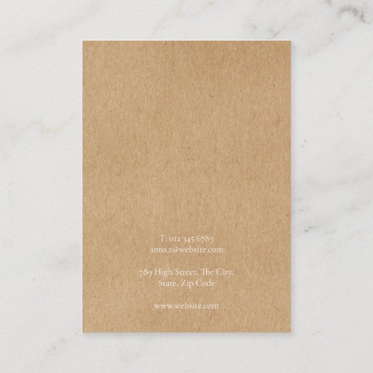 Watercolor Groene Sieraden Displaykaart Visitekaartje (Achterkant)