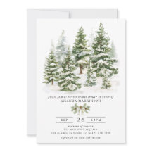 Watercolor Groene Winter Verlovingsfeest