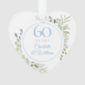Watercolor Groenery 60ste Trouwdag Ornament (voorkant)