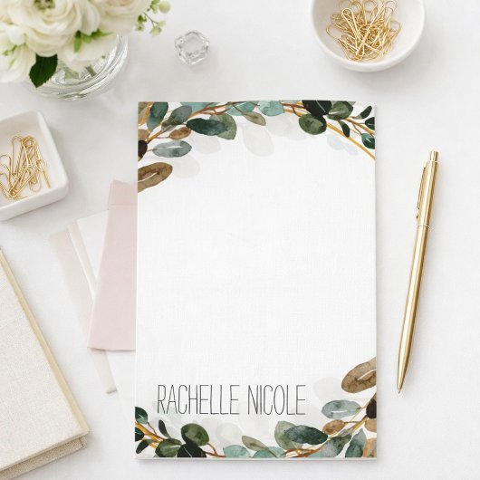 Watercolor Groenery Gepersonaliseerd Briefpapier
