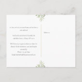 Watercolor Groenery Goud Verhuisd Aankondigingskaart (Achterkant)