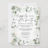 Watercolor Groenery Gouden Elopement Viering Uitno Kaart (Voorkant)