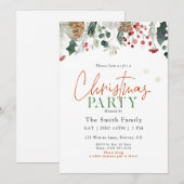 Watercolor Groenery Kerstfeest Kaart (Voorkant / Achterkant)