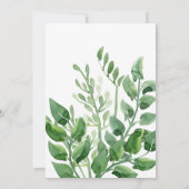 Watercolor Groenery Net Getrouwd Feestje Kaart (Achterkant)