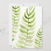 Watercolor Groenery Net Getrouwd Post-Bruiloft Kaart (Achterkant)