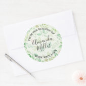 Watercolor Groente VAN DE KEUKEN Ronde Sticker (Envelop)