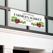 Watercolor Groenten Aangepaste Boerenmarkt Banner (Buitenkant Gebouw)