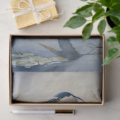 Watercolor Grote Blauwe Reiger Decoupage Tissuepapier (Geschenk)