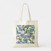 Watercolor Grote Bosbes Tote Bag (Achterkant)