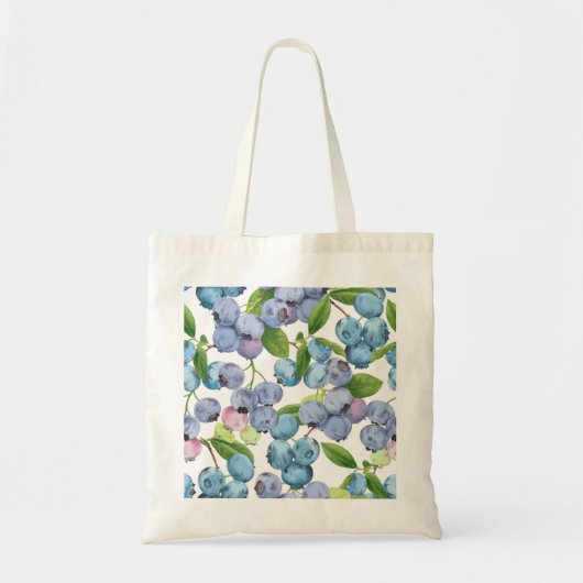 Watercolor Grote Bosbes Tote Bag (Voorkant)