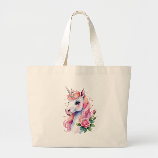 Watercolor  grote tote bag (Voorkant)