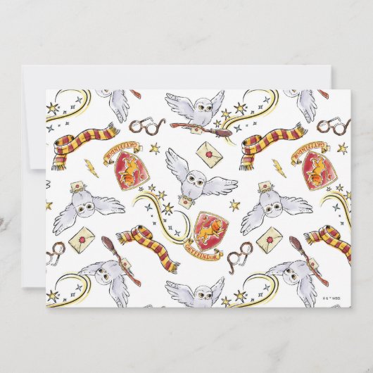 Watercolor GRYFFINDOR™ Hedwig-patroon (Voorkant)