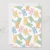 Watercolor Gummy Bears Baby Shower Kaart (Achterkant)