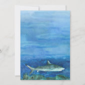 Watercolor Haaien Uitnodiging (Voorkant)