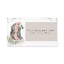 Watercolor haar mode-illustratie