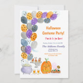Watercolor Halloween Kostuumfeest Kaart (Voorkant)