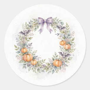 Watercolor Halloween Krans Decoratie Sticker