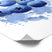 Watercolor Hand-painted Blueberry Illustration  Poster (Hoek)