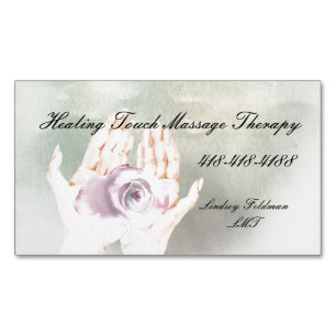 Watercolor Handen Massage Therapeut Magnetisch Visitekaartje