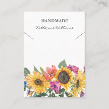 Watercolor Hanger voor Sieraden | Zonnebloem Bloem