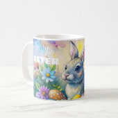 Watercolor Happy Easter Rabbit Koffiemok (Voorkant links)
