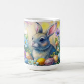 Watercolor Happy Easter Rabbit Koffiemok (Center)