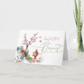 Watercolor Happy Norooz Haft Sin Holiday Card Feestdagen Kaart (Voorkant)