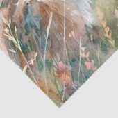 Watercolor Hare in Meadow Tissue Paper Tissuepapier (Detail)