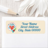 Watercolor Hart Aangepast Etiket (Insitu)