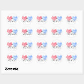 Watercolor Hart Geslacht Reveal Feest Sticker (Vel)