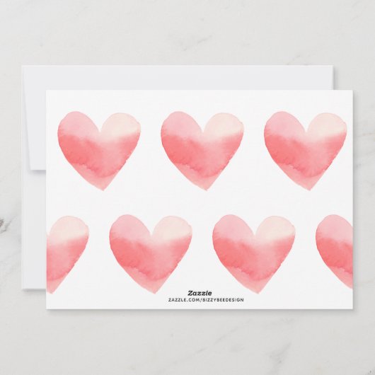 Watercolor Hart Liefde Foto Collage Valentijn Feestdagenkaart (Achterkant)