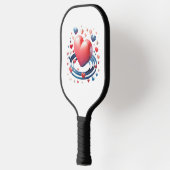 Watercolor Hart Pickleball Paddle – Unieke Persoon (Links)